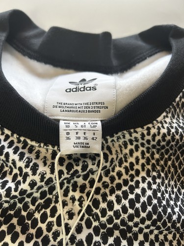 Adidas AB0558 Black Women's Snake Print Oversized Sleeveless Sweatshirt S M NWT - Picture 5 of 8