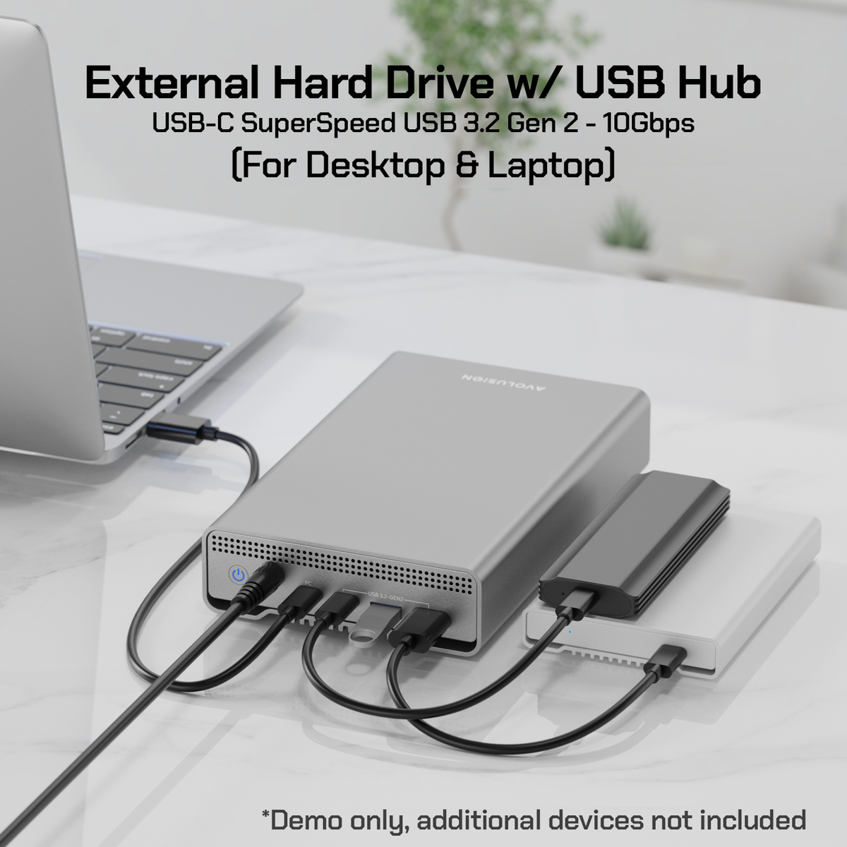 Avolusion PRO-G1 16TB 7200RPM USB 3.2 Gen 2 (10Gbps) USB-C