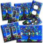 Blue Mexican Tree Of Life Folk Art Light Switch Outlet Wall Plates Bedroom Decor