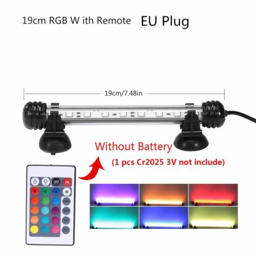 New RGB Aquarium Light Remote Control Diving Lamp 59cm Colorful Fish Tank Plant - Picture 10 of 19