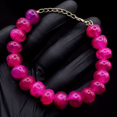 Wunderschönes wunderbares Armband runde Form 241,00 kt rosa Rubin Perlen VK 04 E621