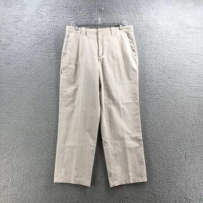 Weatherproof Cargo Pants Mens 34x30 Beige Mid Rise Multi-Pockets Cotton Blend