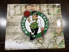 Brian Scalabrine Signed Boston Celtics Team Logo 8x10 Photo NBA Championship