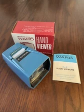 Vintage Montgomery Ward Hand Viewer 2x2 Slides Viewer in Original Box Untested