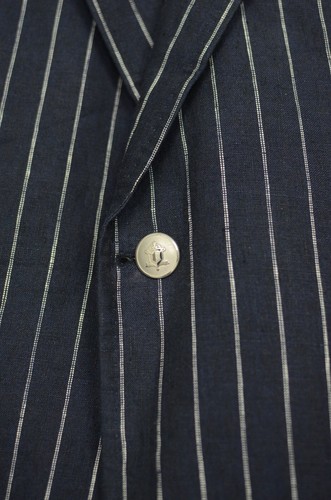 SCABAL Blazer Jacket Linen navy striped UK/US 42R EU 52R - Picture 5 of 8