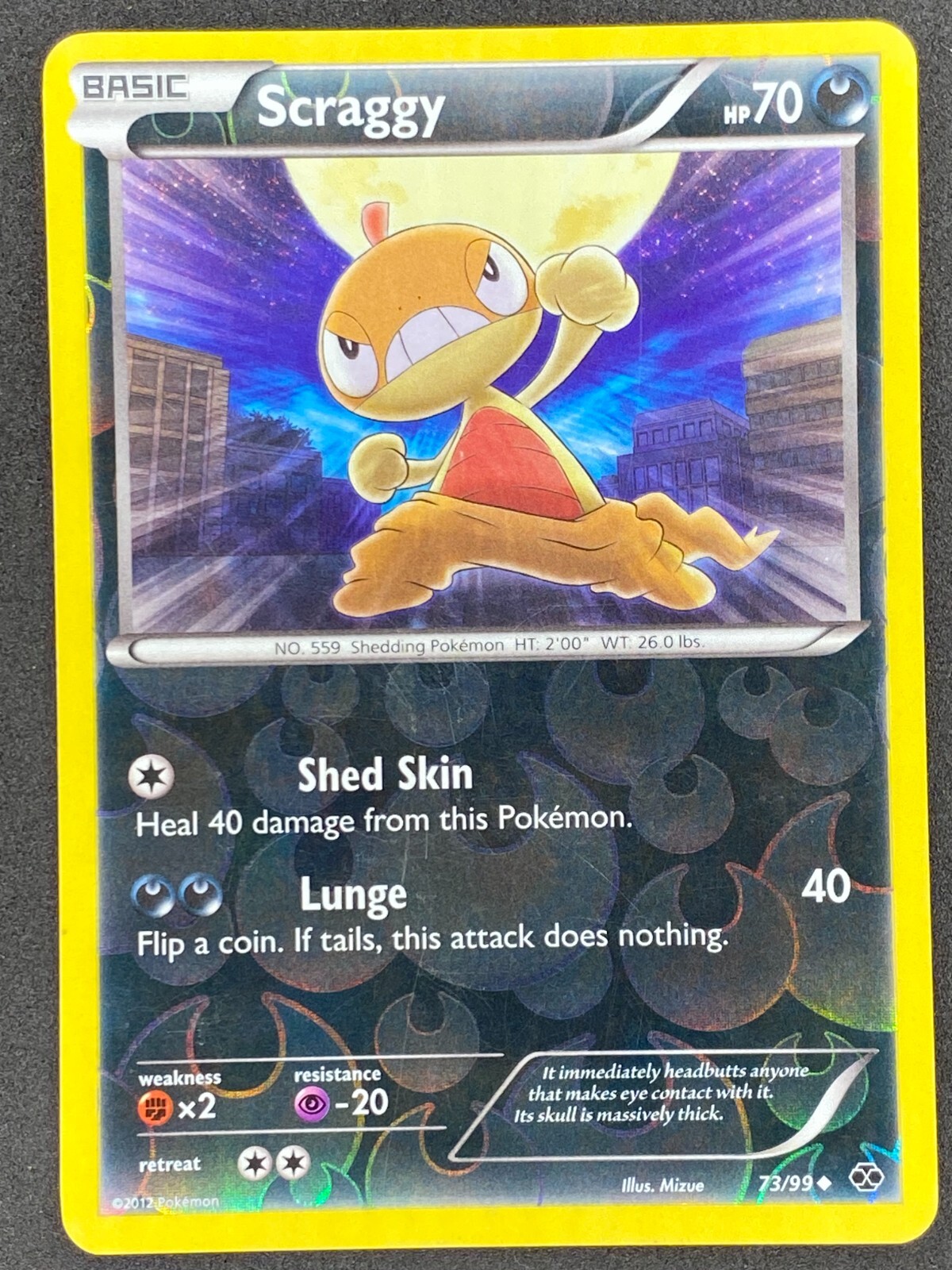 Pokémon Scraggy Reverse Holo 73/99 NXD Next Destinies LP