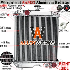 Aluminum Radiator For Kubota Excavator U25S U25-3S RB411-42300 RB41142300