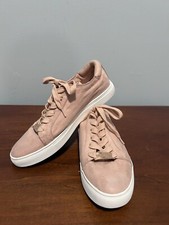 Kenneth Cole Joey5 blush microfiber rose gold stones and hardware sneakers 7M