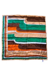 Vtg Paoli Scarf MidCentury Modern 26”Square Pop Art European Geometric MCM