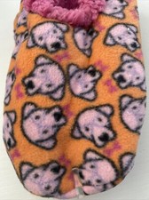 Snoozies Foot Covering Slippers HIPSTER DOG Women's Size SMALL 5/6 NWT