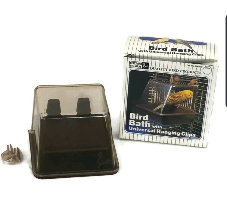Brand New Penn Plax Clip-On Bird Bath &ndash; Comes With Universal Hanging Clips!