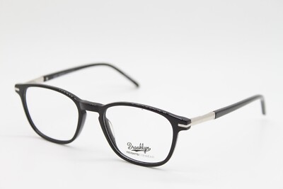 NEW BROOKLYN HEIGHTS EYEWEAR SIMPSON BLACK SILVER AUTHENTIC EYEGLASSES 49-19