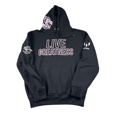 Hard Rock Tampa x Lionel Messi Mens M Soccer Futbol Hoodie Faded