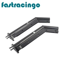 28" Spring Loaded 45 Degree Angled Mud Flap Hanger Set 1-1/8" Bolt Black