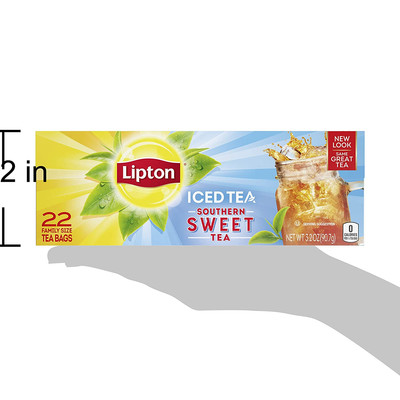 Family-Sized Black Iced Tea Bags, Southern Sweet Tea 22 ct (Pack of 6)