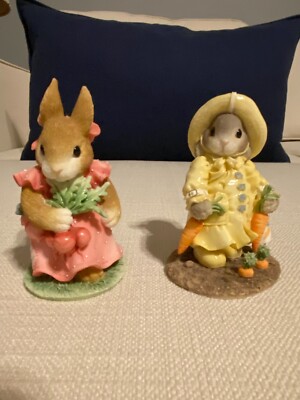 Enesco My Blushing Bunnies-You're A Blessing & Friendship Harvests Rabbits (2)