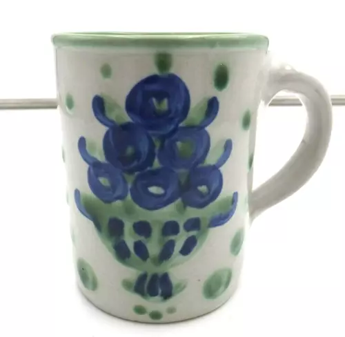 M.A. Hadley Pottery KY Handcrafted Mug Blueberry Bouquet