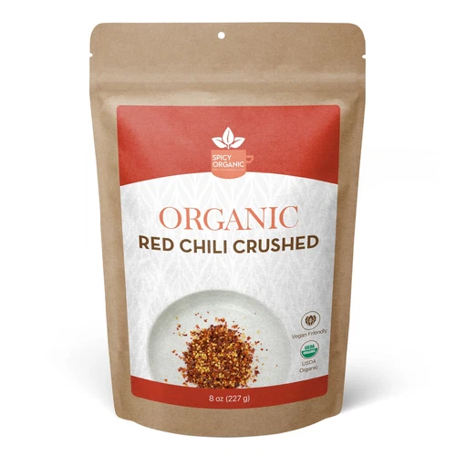 Organic Red Chili Flakes-USDA Certified-Add a Kick of Heat to Your Cooking