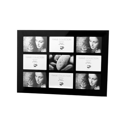 Kenro moderne schwarze Glas Collage Multi-Blenden Bilderrahmen