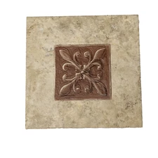 6" x 6" Deco Stone ROMANESQUE Accent Vinyl Wall Floor Tile Self Stick Groutable