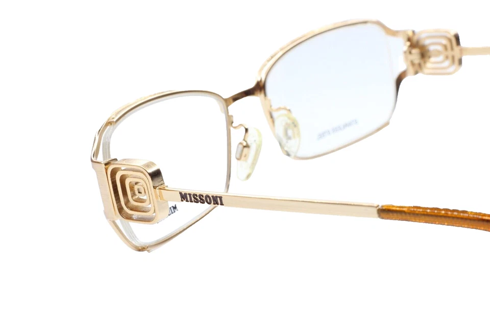 Gafas Missoni MI201-02 S57 Oro Acero Inoxidable Diseñador Italia 52-17-130mm Foto 4 de 4