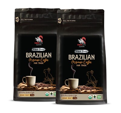 Single origin Brazilian coffee - BRAZILIAN WHOLE BEANS COFFEE ORGANIC - 2 Packs