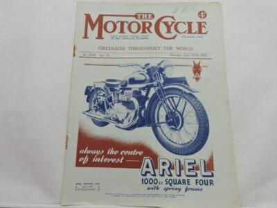 June 22nd 1944 The Motor Cycle Ariel 1000cc Square Four L13984 | eBay