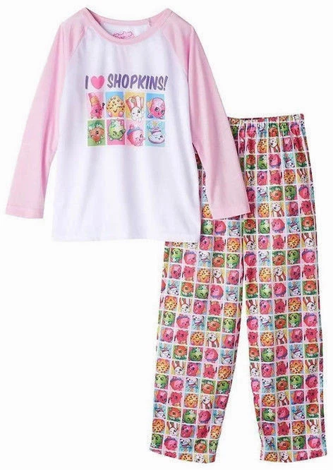Shopkin's Pajamas - Top w/ Stampede Print Pant Set (L 10-12) Big Girls' $35 NWT - Image 1 of 1