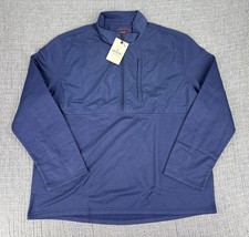 UNTUCKit Ristow Men's Size 3XL Long Sleeve 1/4 Zip Lightweight Jacket Blue NEW