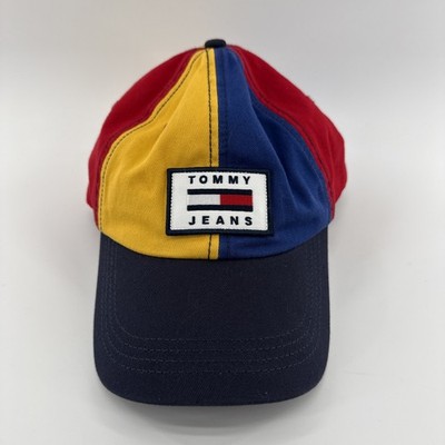 Vintage TOMMY JEANS Heritage Color Block Leather Strap Metal Clasp