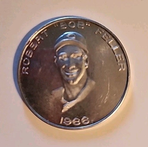 1966 Bob Feller Coin 30th Anniversary Of First Game Cleveland. Low Shipping 