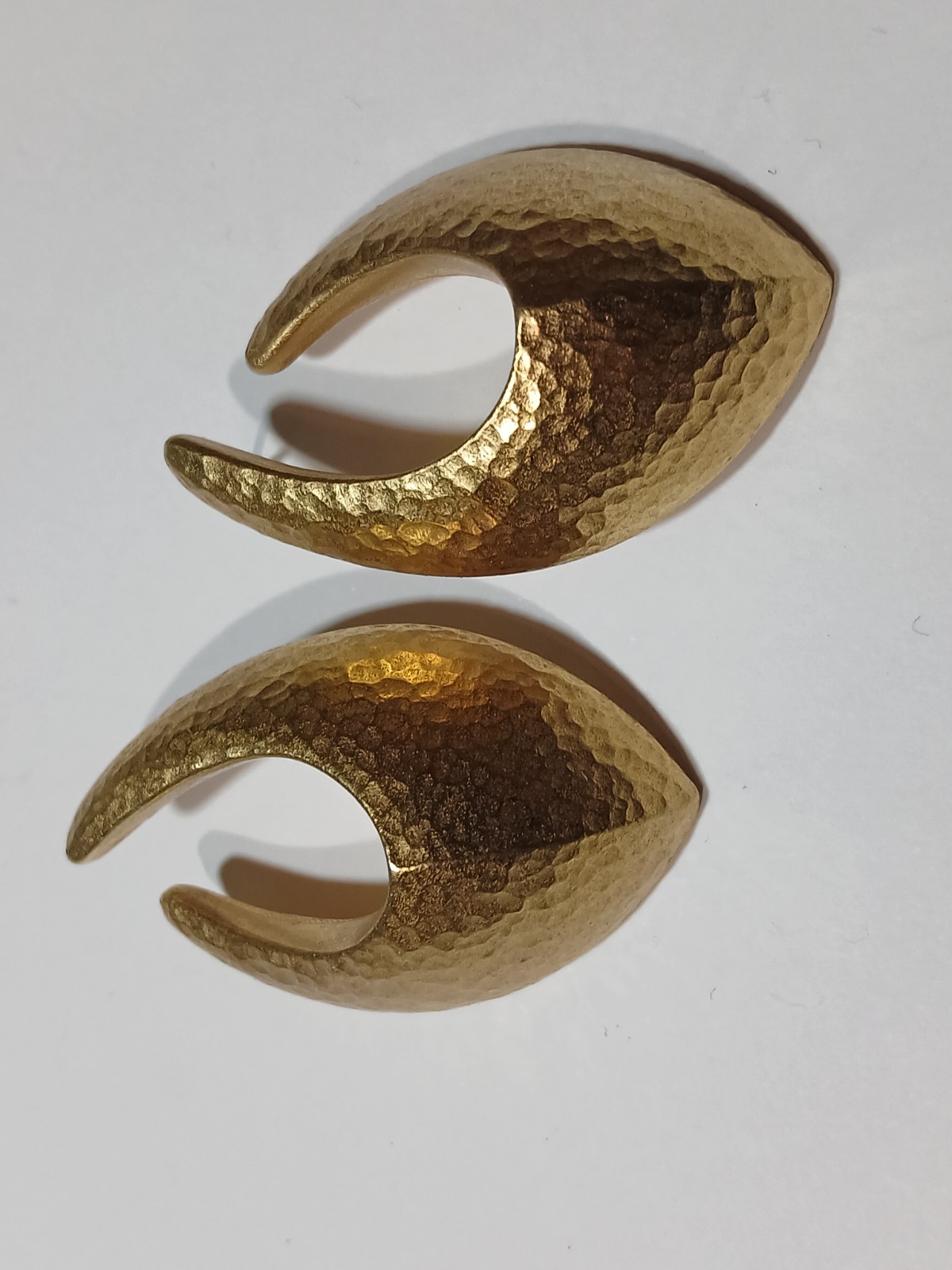 Givenchy Modernist Hammered Stud Post Goldtone Ea… - image 2