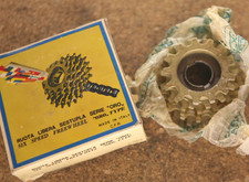 Vintage NOS NEW NIB Regina Oro Corsa 6 speed Italian freewheel cassette gold