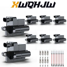 8X Ignition Coil&Spark Plug & Wires Set For Chevy GMC 4.8L 5.3L 6.0L 8.1L UF271