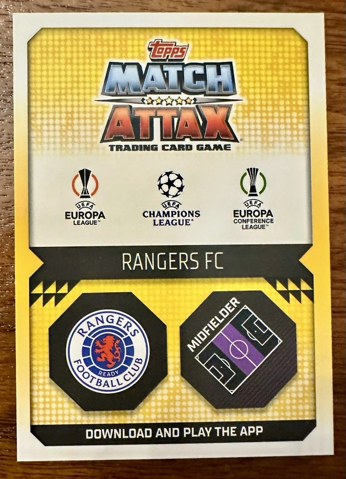2022-23 Topps Match Attax Champions & Europa Legend - Paul Gascoigne Rangers FC - Image 2 of 2