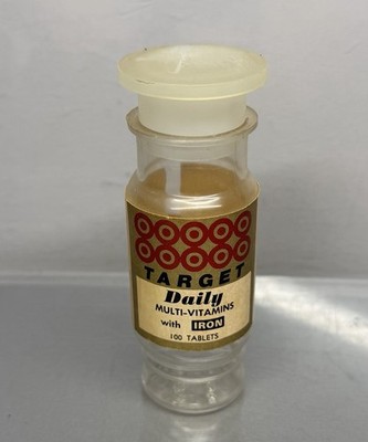 Vintage Target Daily Vitamin Empty Plastic Bottle