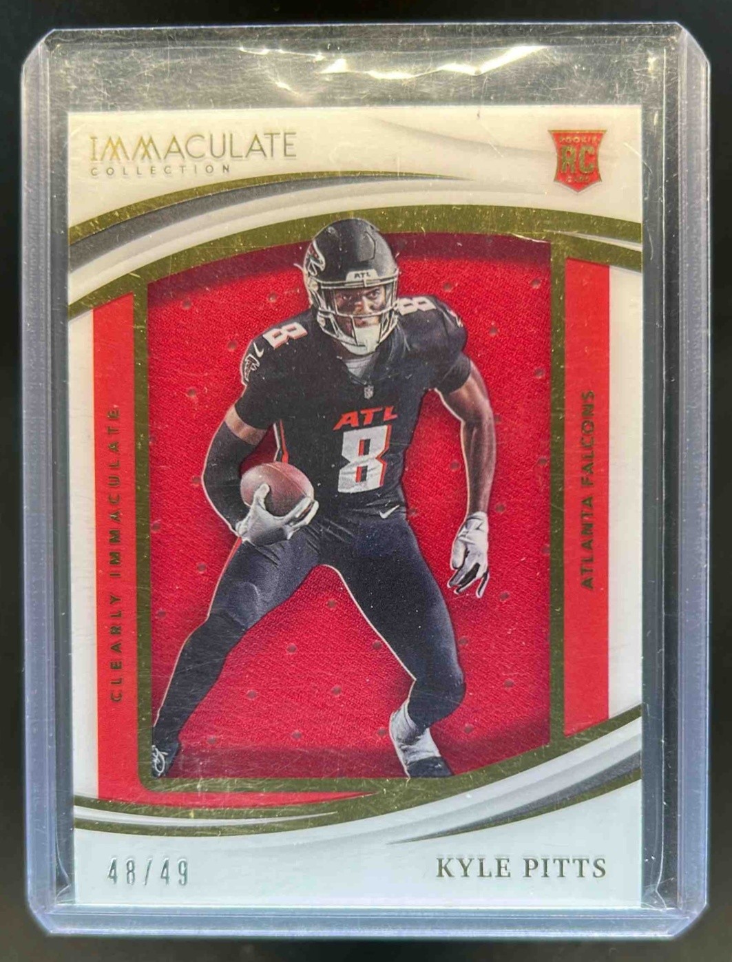 Kyle Pitts Panini Immaculate Collection Clearly Immaculate Rookie Jerseys #CRJKP Base