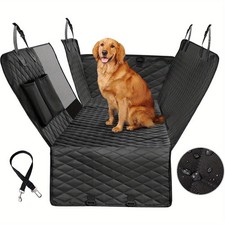 Dog Seat Cover for Back Seat, 100 Waterproof with Mesh Window, Scratch P