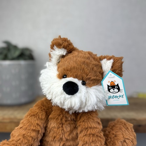 Jellycat Medium Fuddlewuddle Fox - strukturierter sitzender Fuchs wildes Stofftier Beanie 8 Zoll - Bild 2 von 16