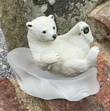 VINTAGE FRANKLIN MINT SNOW CUB POLAR BEAR FIGURINE ICEBERG ROSLYN CARREN 1988