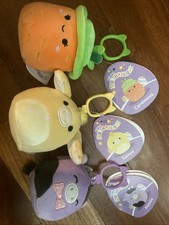 Squishmallows 3.5" Easter Clip-On Gavyn Donkey Caroleena Carrot Alexie