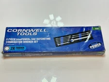 NEW Cornwell BPRW8ST 8 Piece 72-Tooth SAE Ratcheting Combination Wrench Set FOAM