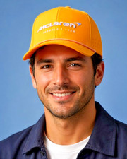 McLaren F1 Racing Pro Style Tangerine Orange Performance Rope Cap. Waterproof.