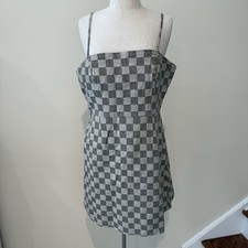 Urban Revivo Dress Women’s XXL Grey Patchwork Denim Mini Dress