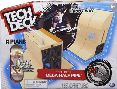 Tech Deck MEGA HALF PIPE Danny Way Spin Master Finger Skateboard X Connect