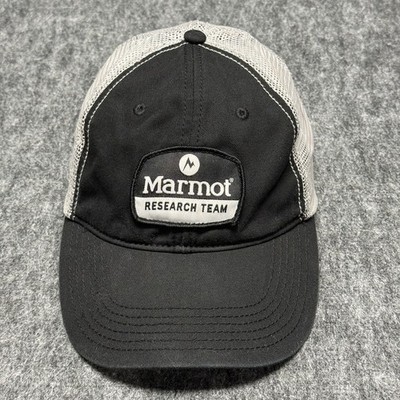 Marmot Research Team Trucker Hat Men's One Size Adjustable Black Gray Outdoor
