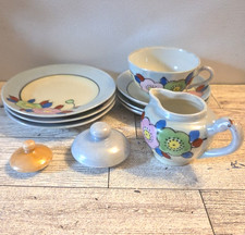 Childs Tea Party Set Remains Floral Lusterware Vintage Japan 10 Pieces