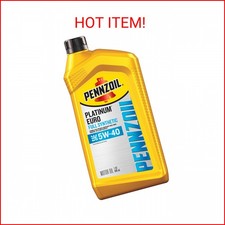 Pennzoil Platinum Euro Full Synthetic 5W-40 Gasoline Engine Oil, 1 Quart 65.36 per gallon