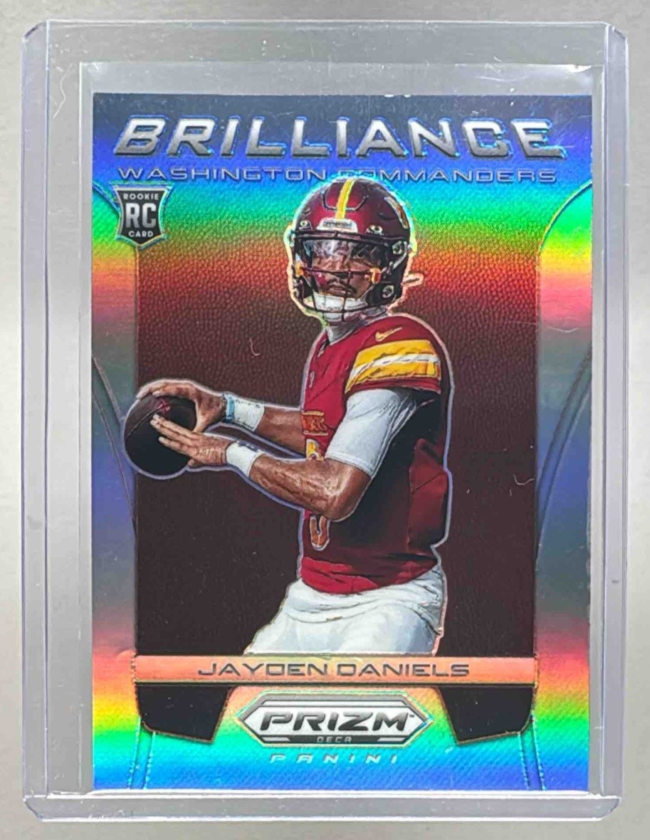 Jayden Daniels 2024 Panini Prizm Deca #16 Silver Brilliance Rookie RC