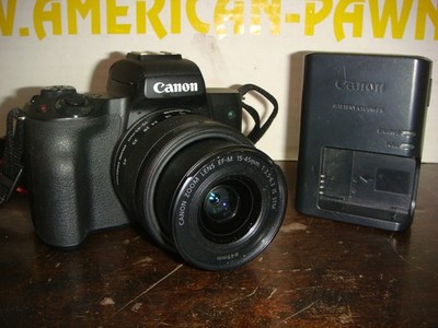 Canon EOS M50 24.1MP Mirrorless Camera - Black (Kit with 15-45mm STM Lens)